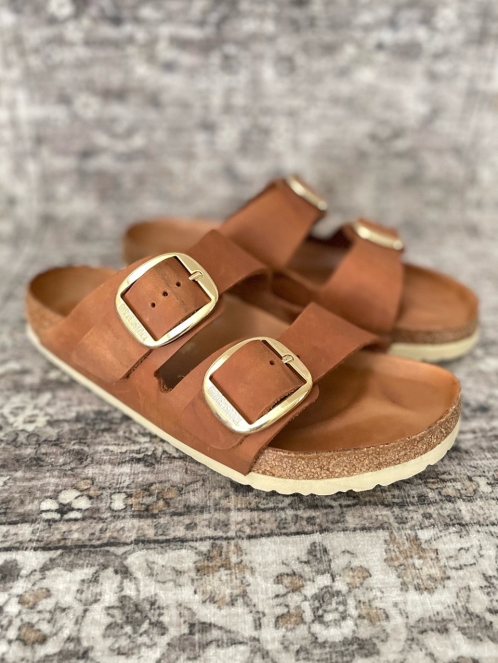 Birkenstock Arizona Big Buckle Cognac Oiled Leather Regular Width size 40